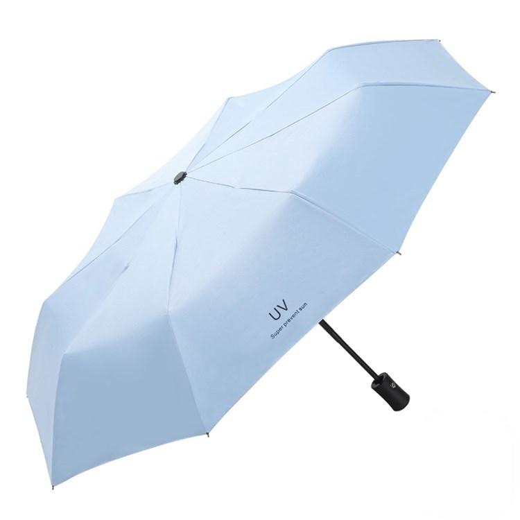 

Anti-UV Umbrella Portable Folding Umbrella Travel Sun Rain Umbrella Gifts for Men Women Auto Open Sky Blue