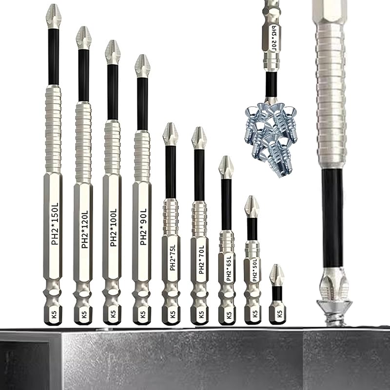 K5 Anti Slip Bits, High Magnetic Screwdriver Drill Bit Set, 5/6/9 Pcs Strong Magnetic Anti-Slip Durability Screwdriver Set, Electric Precision Anti