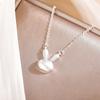 Cute Animal 925 Sterling Silver Drawing Bunny Rabbit Pendant Necklaces