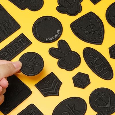 Black Seam-Free Self-Adhesive Clothes, Embroidery Stickers, Down Jackets, Holes And No Marks, Repair Subsidies, Repair Patches, Pattern Stickers