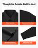 Men's Button Up Shirt, Mens Long Sleeve Wrinkle-free Button Down Dress Shirts, Slim Fit Soft Stretch Fabric for Business Casual or Formal, Work,