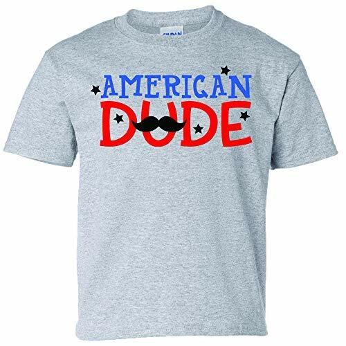 

Patriotic American Dude Youth Short Sleeve Tee Shirt Sports Gray XL