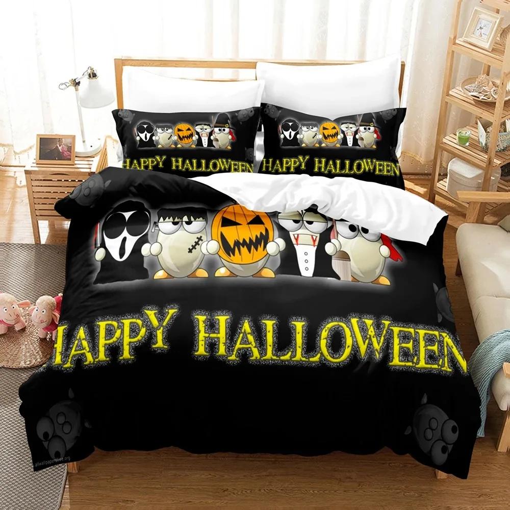 3D Halloween Bedding Sets Duvet Cover Set With Pillowcase Twin Full Queen King Bedclothes Bed Linen 200x200