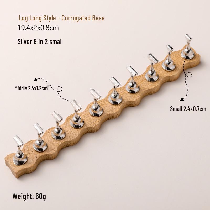Japonský minimalistický styl Dřevěný a kovový držák na cvičení nehtového designu