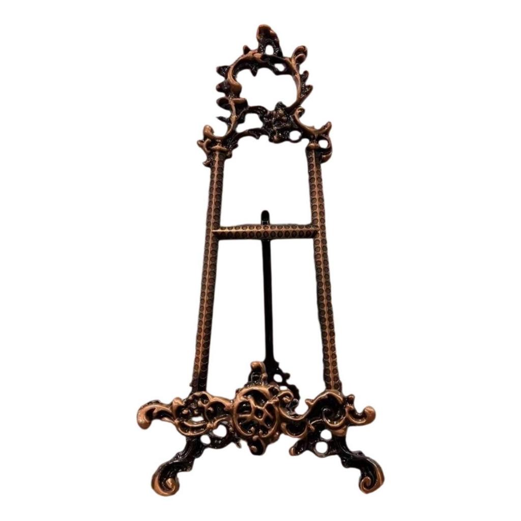 Plate Stand Ornate Display with Easel Frame Vintage-Themed Tabletop