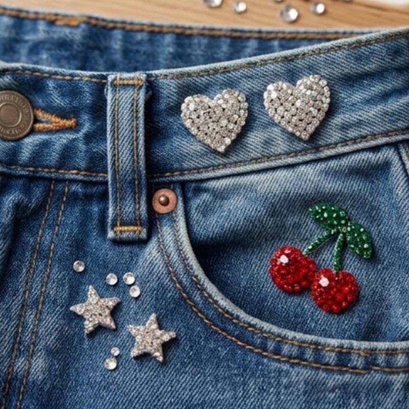 10Pcs Decorative Rhinestones Appliques Sparkling Iron On Rhinestones Patches For Handmade Garment Tshirts Jeans Jackets Bag Sewing Embellishment