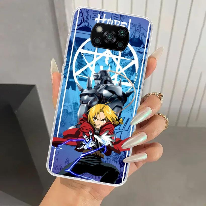 

Чехол для телефона Аниме Стальной Алхимик для Xiaomi Poco X5 X6 X7 Pro F7 Ultra M7 Redmi 15 15C 13 13C 12 12C 10 10A 10C 9 9A 9C 9T S Redmi 13C