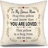 Daughter Hug This Pillow and Know That You Are Loved This Pillow Is A Hug from Me To You Throw Pillow Covers for Daughter from Mom Dad Birthday Gift