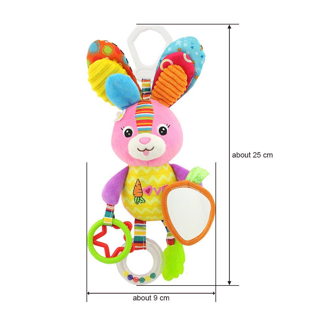 Cute Baby Bed Stroller Hanging Toys Teether Baby Rattle Mobiles Plush Animal Toys Baby Toys Gifts