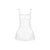 French white lace-up suspender dress women's summer waist slim skirt small sweet wind a word short skirt