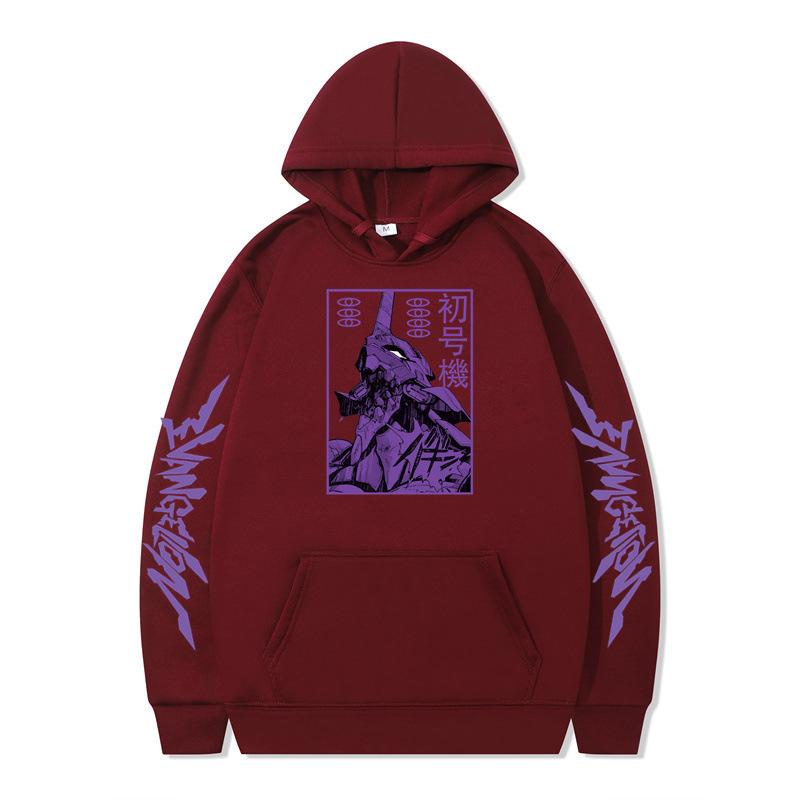 Ayanami Rei Print Loose Hooded Sweatshirt For Men And Women