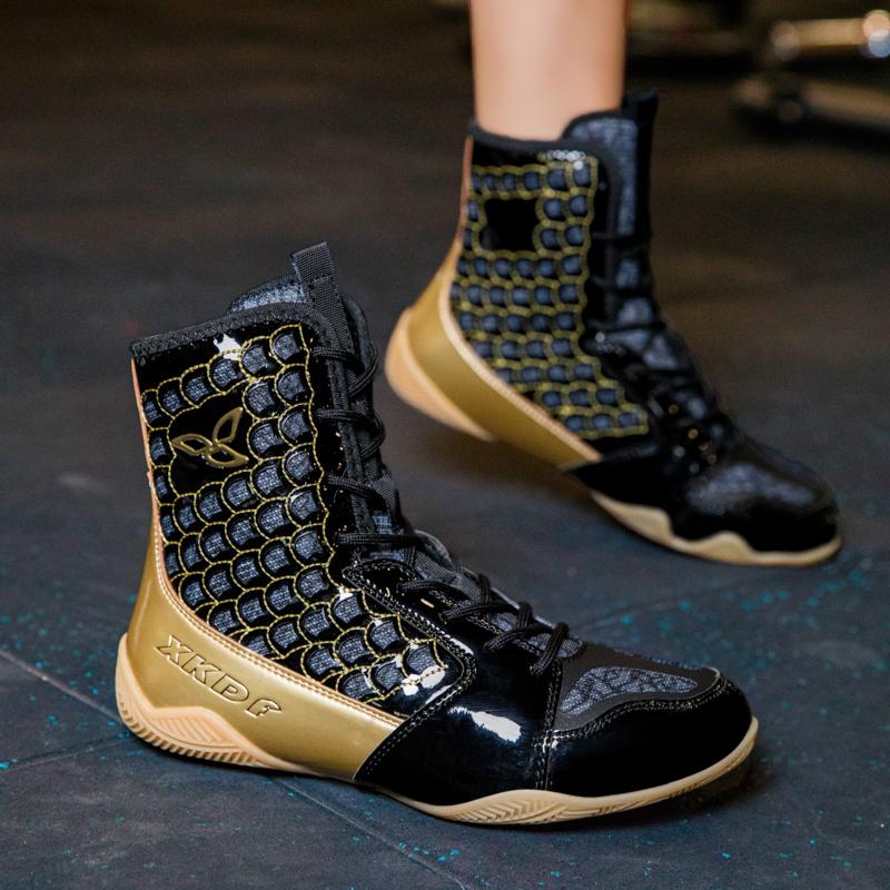 Big Size 36-47 High Top Wrestling Shoes Breathable Boxing Training Boot Shock-Absorbant Combat Sneakers Wrestling Sneakers
