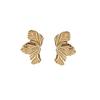 Retro European & American Leaf Earrings: Exaggerated Metal Design, Irregular Style