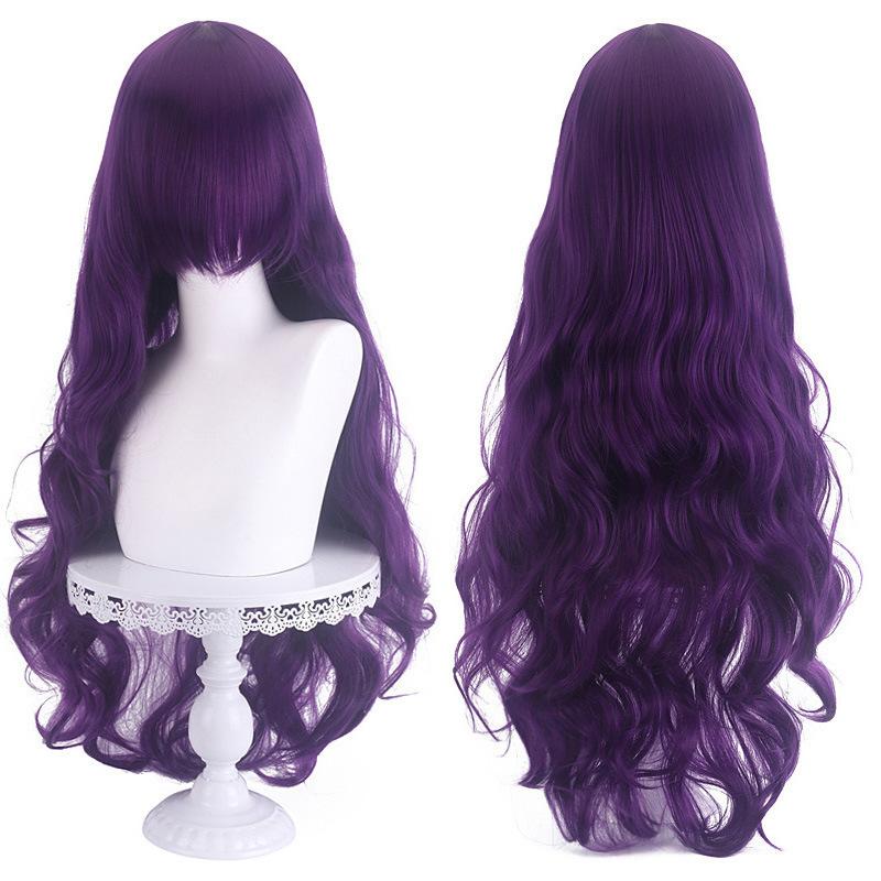 European American Universal Cos Wig Long Curly Hair 80cm Color Big Wave Full Head Cover