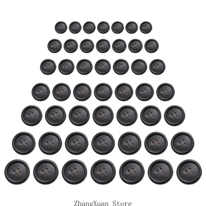 3XUF 70 Pcs Craft Buttons Round Buttons 4 Holes Buttons Resin Buttons Coat Buttons Shirt Buttons for DIY Handmade Clothes