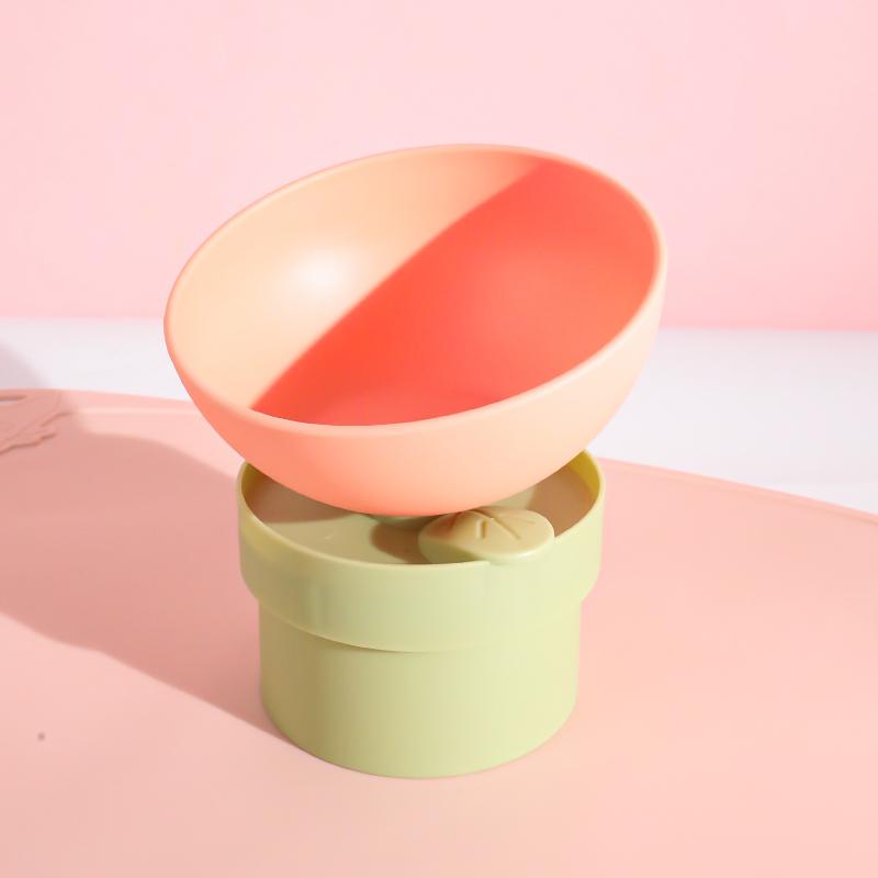 

Pet Cat Dog Flower High Footed Bowl Large Caliber Neck Protection Feeding Bowl Food Container Feeder Dish Bowl Pet Supplies A1