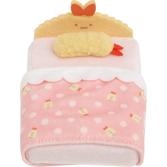 San-X Sumikko Gurashi Tenori Plush Ebifurai No Shippo Bed MO22101 H6×W9×D11.5cm