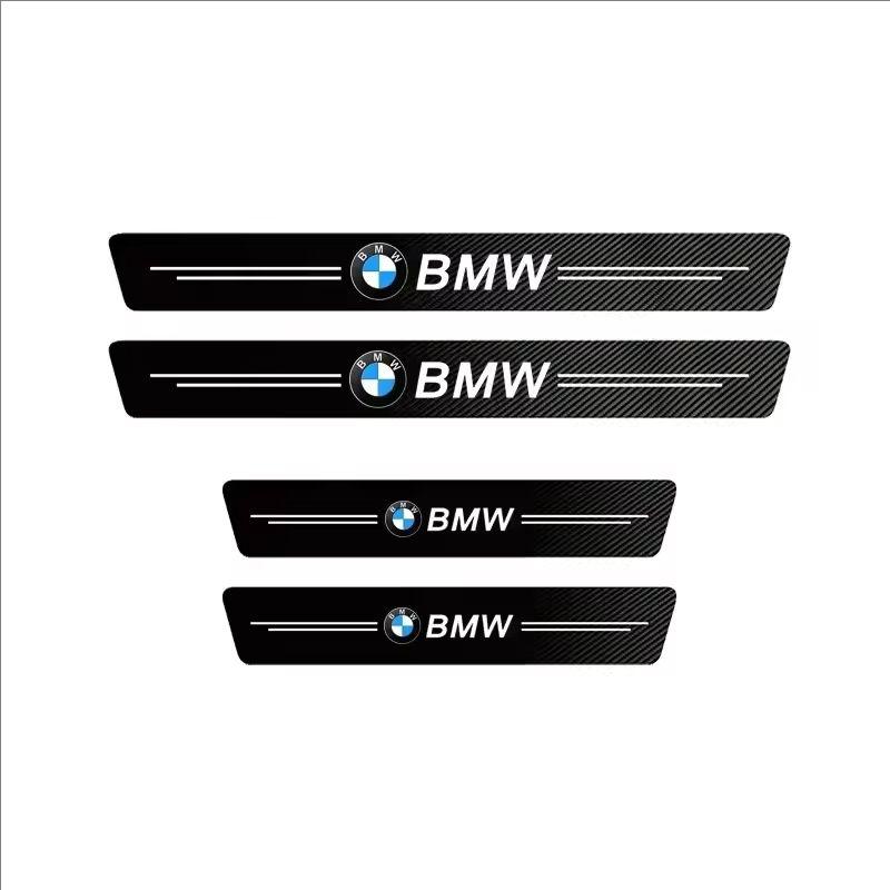 1/4/5Pcs Car Door Sill Scuff Plate Decor Carbon Fiber Stickers For BMW G80 G06 G07 G42 G14 G15 G16 F82 F20 F21 F83 M2 M3 M4 M5