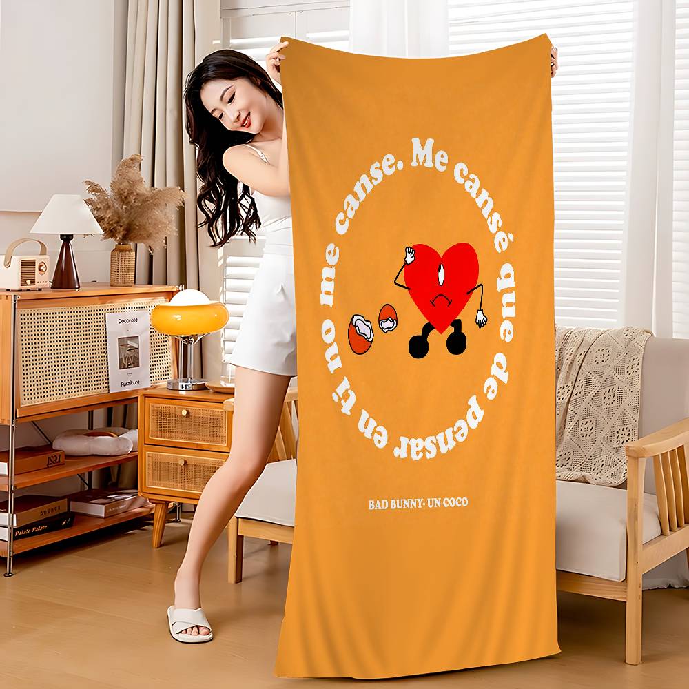 B-Bads B-Bunnys Art Microfiber Printed Beach Towel Mountain Climbing Yoga Beach Swimming Running Absorbent Soft Towel