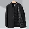 Men's Lightweight Business Casual Down Jacket - Warm Autumn/Winter Outerwear for Middle-Aged/Elderly
