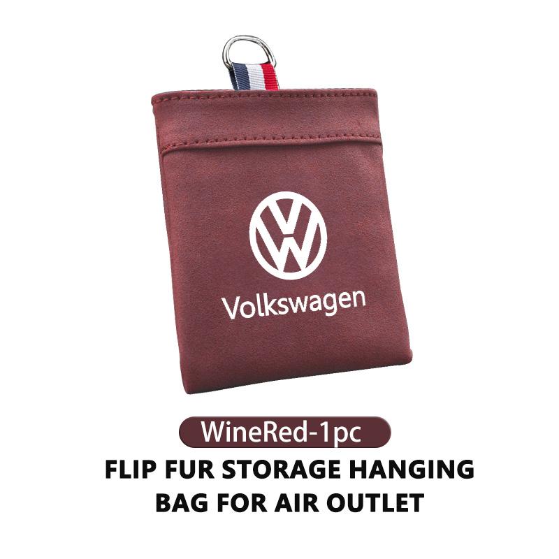 Valve Stems Caps For Volkswagen VW Car Air Outlet Storage Bag Dashboard Tidying Organizer Box Golf 4 5 6 7 Polo Jetta Sagitar Ma