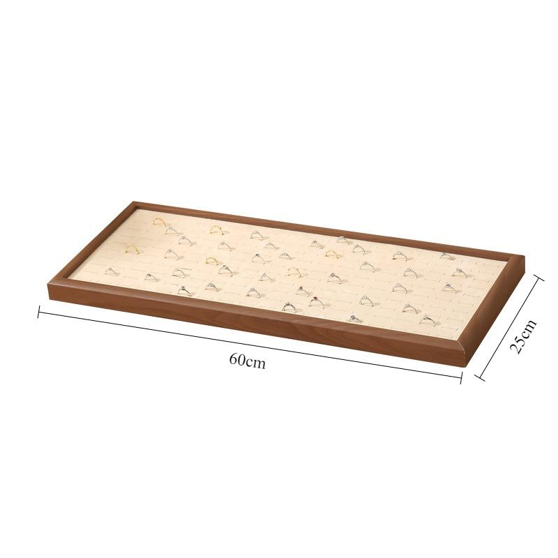 Wooden Jewelry Displays Tray Rings Jewellery Showcase Pallet Large Capacity Ring Organizer Tray Household Trinket Storage Salver