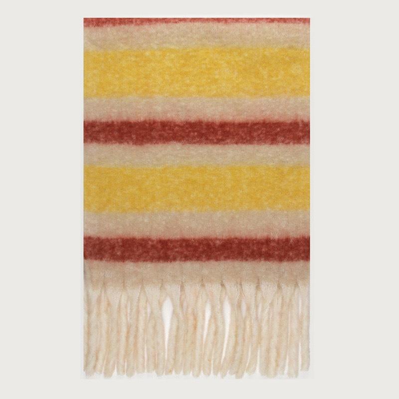 New AC plaid mohair scarf soft waxy warm scarf autumn and winter imitation cashmere shawl women