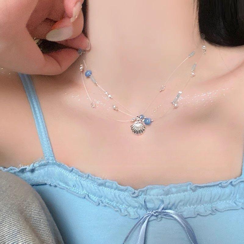 Elegant Pearl Necklace: Trendy, High-End Titanium Steel Clavicle Chain for Women