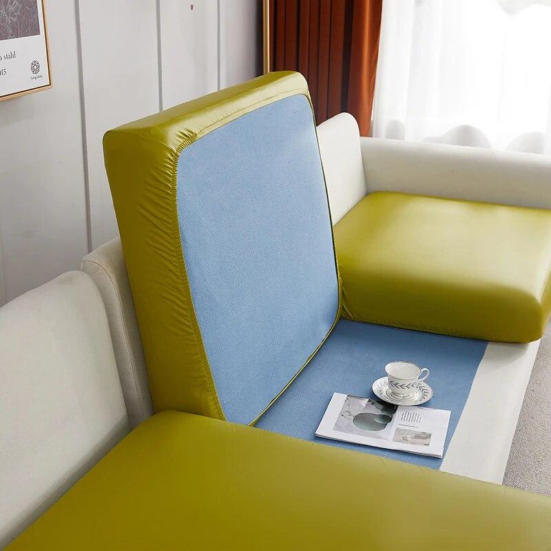 Wasserdichter PU-Möbelschutz, solider Sofabezug, Ecksofa-Sitzbezug, elastischer Stretch-Couchbezug, schützt für Haustiere