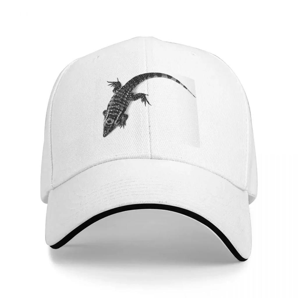 Black and White Tegu Lizard Baseball Cap Golf Hat Cosplay Military Cap Unisex FeUnisex Unisexs