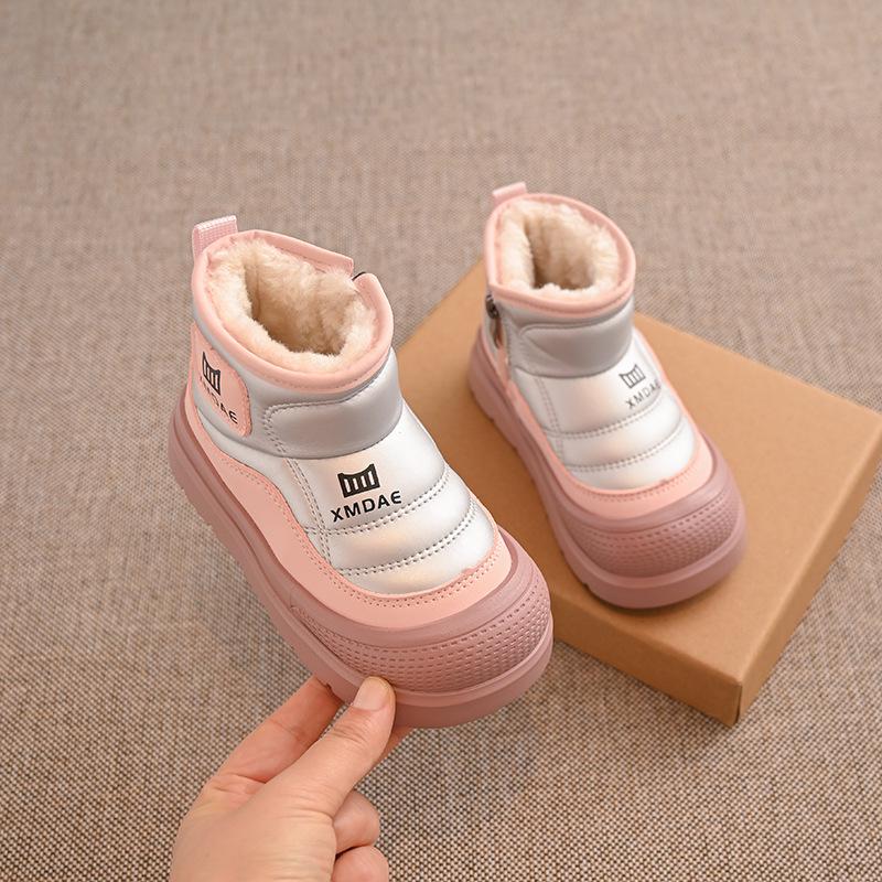 Kinder Winter wasserdichte Leder Schneestiefel - 2025 Stil, Kälteschutz & Warm