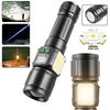 30W LED Rechargeable Flashlight 2000 High Lumens Torch with COB Light Handheld Flashlight for Home Camping Hiking Emergency