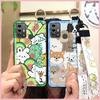 Phone Holder Protective Phone Case For ZTE Blade A53 Pro Durable Cute Back Cover Lanyard Anti-dust Fashion Design Ring