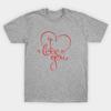 Unisex Fashion TShirt I Love You Print TShirt Plus Size S-5XL T-Shirt 100%Cotton Tops O Neck Short Sleeve Tees