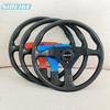 SIBEIKE 350mm PU Steering Wheel JDM Universal Flat Racing Sports Steering Wheel