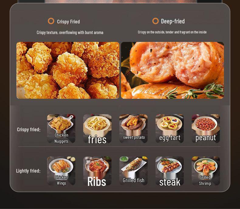 Multifunctional Electric Oven Air Fryer with Visual Window and Large Capacity for Home Baking