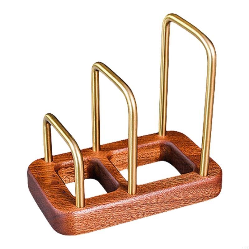 

Kitchen Countertop Rack Wooden Base for Plates Pans Cutting Boards X3UC