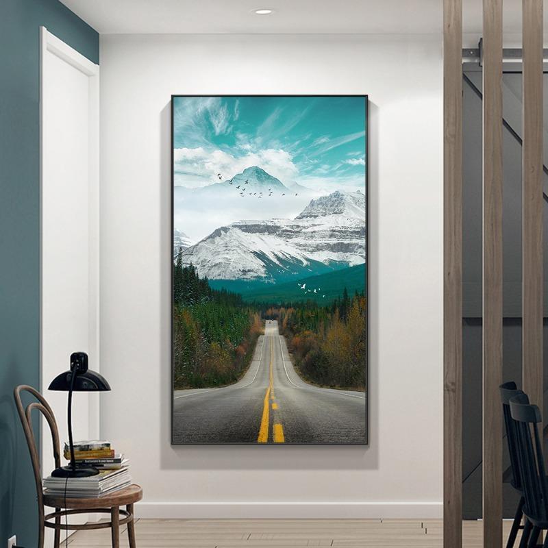 Postere cu peisaj natural Pictură pe pânză Postere și imprimeuri pentru drumuri de toamnă Decor pentru perete Poze de artă pentru sufragerie Cuadros