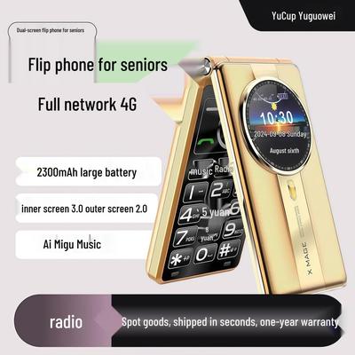 Extrem lautes 4G Dual-Screen Klapphandy für Senioren mit großem Zeichen & Bildschirm, Ultra-lange Standby-Zeit.
