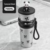 Stylish Large Capacity Stainless Steel Insulated Travel Mug with Straw