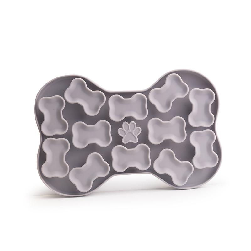 Tapetes de Mesa de Silicone em Forma de Osso para Animais de Estimação, Ventosas para Cães e Gatos, Tigelas Antiderrapantes para Alimentação Lenta de Animais de Estimação, Pratos de Silicone para Alimentação Lenta de Animais de Estimação