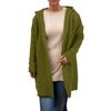 Ladies' Casual Solid Color Hooded Knitted Sweater With Loose Collar And Cardigan, Women's Sweater Jacket