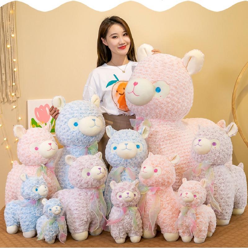Cute Llama Alpaca Plush Toy For Girls Birthday Gift, Cartoon Lamb Stuffed Animal Pillow