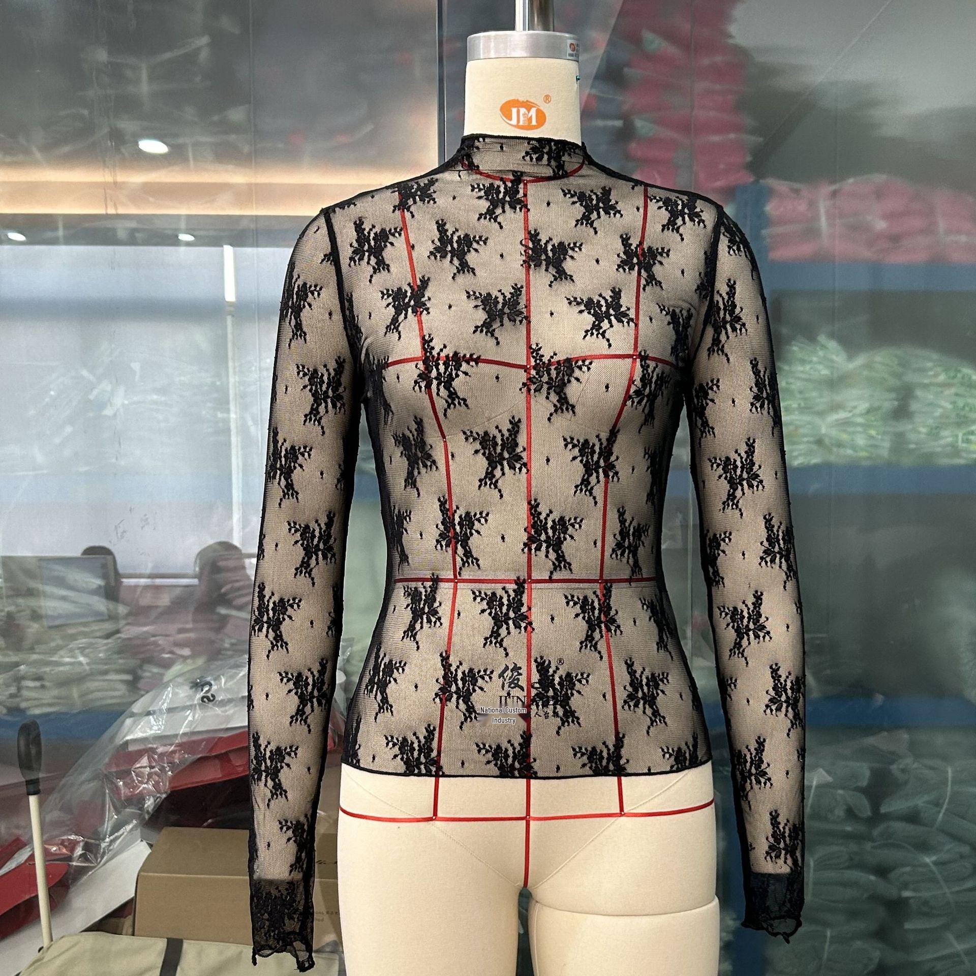 Дышащий Кружевной Сетчатый Многоцветный Модный Женский Топ SU3644 Medium