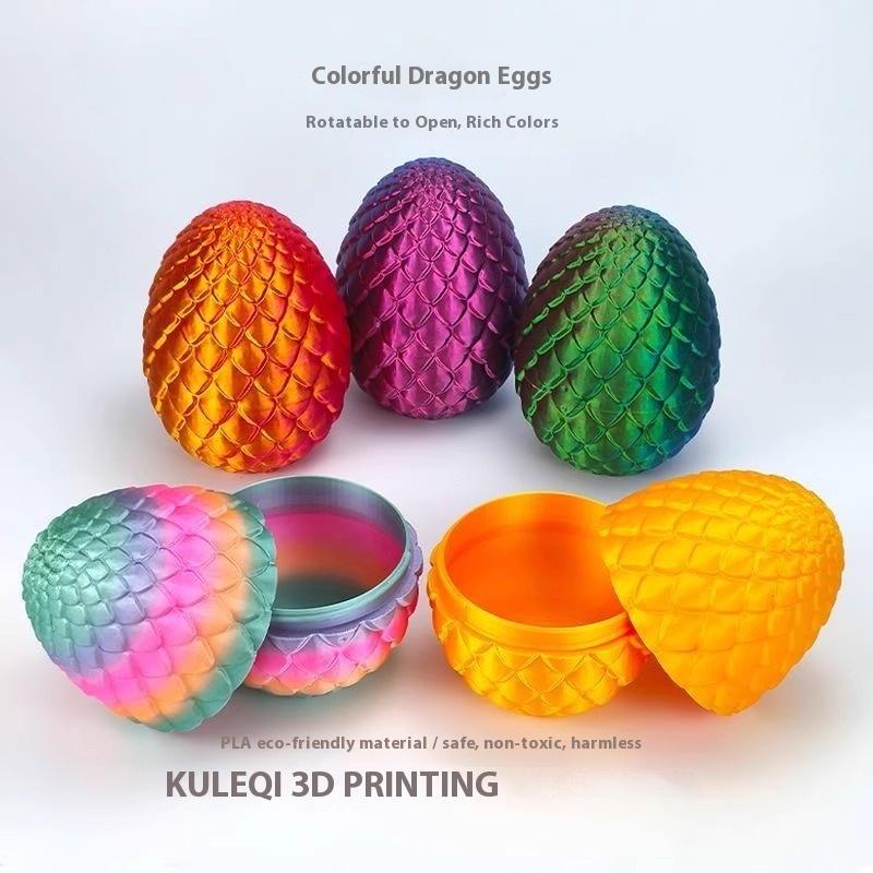 3D Printed Dragon with Egg Joints Full Body Joints That Can Be Moved and Rotated Desktop Decorations Creative Children's Toys