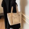 High Capacity Canvas Women's Bag Autumn New Simplicity Solid Color Leisure Versatile Single Shoulder Bag