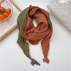 Stylish Cotton Linen Scarf Bandana for Women Double Layer Design Cold Weather Protections Stylish Headscarf Accessory