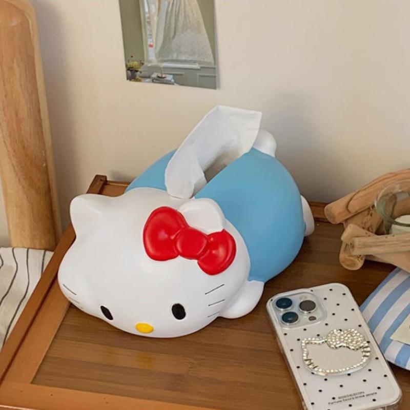 1 st Vardagsrum Sovrum Skrivbordsmodell Prydnader Tecknad Hello Kitty Servettställ Pappersförvaring Barnfödelsedagspresent