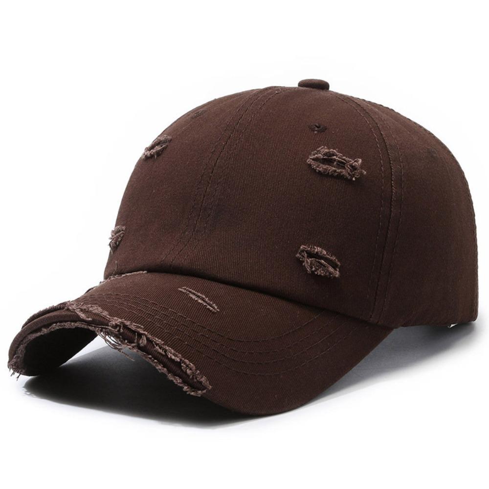Broken Hole Baseball Cap Hip-hop Washed Cotton Baseball Hats  For Man Women Outdoor Sports