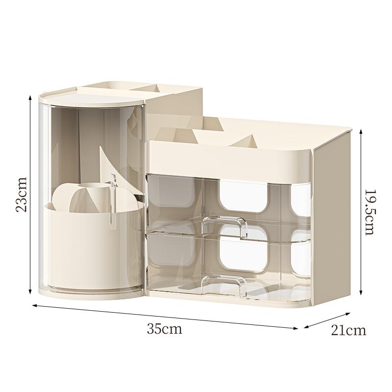 Cosmetic storage box desktop dressing table large capacity skin care products lipstick lotion drawer type dustproof storage rack